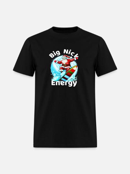 Big Nick Energy,Retro Santa - Men's T-Shirt - black