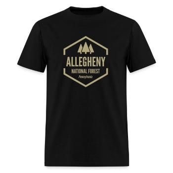 Allegheny National Forest - Men's T-Shirt - black - Front - Jose (178cm)