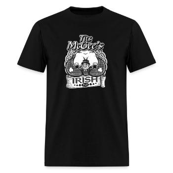 Tits McGee ss Irish Pub Funny St Patrick s Day Sha - Men's T-Shirt - black - Front - Jose (178cm)