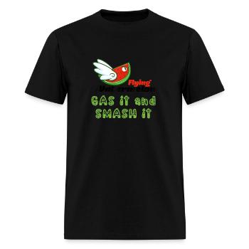 FUNNY ROSS FLYING WATERMELON GAS IT AND SMASH IT - Men's T-Shirt - black - Front - Jose (178cm)