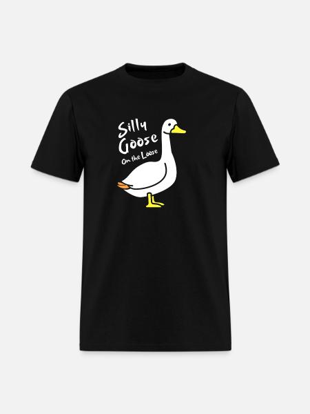 Silly Goose on the Loose - Men's T-Shirt - black