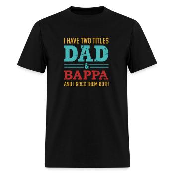 Two Titles Dad And Bappa And Rock Both For Italian - Men's T-Shirt - black - Front - Jose (178cm)