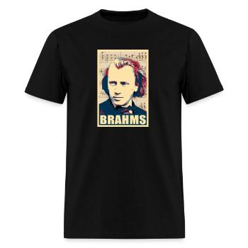 Johannes Brahms Musical Notes - Men's T-Shirt - black - Front - Jose (178cm)
