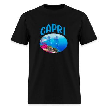 Cruise Capri Italy Ferry Turquoise Sea Cruising Is - Men's T-Shirt - black - Front - Jose (178cm)