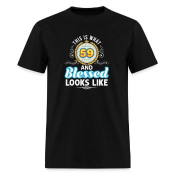 C’est ce que 59 et bienheureux LooLike 59Th heureux - T-shirt Homme - noir - Devant - Jose (178cm)