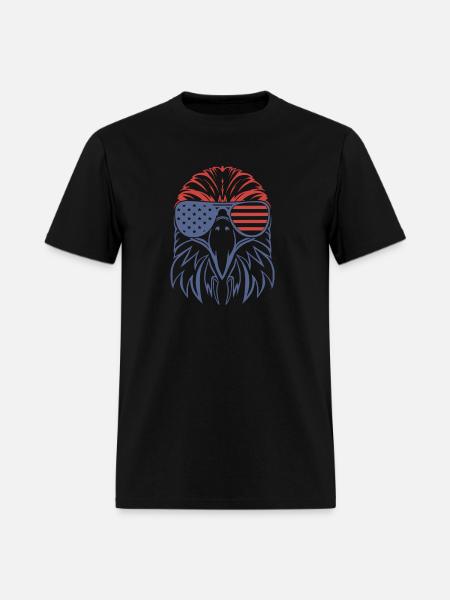 American Bald Eagle Usa Flag 4Th Of July Eagle Usa - Men's T-Shirt - black