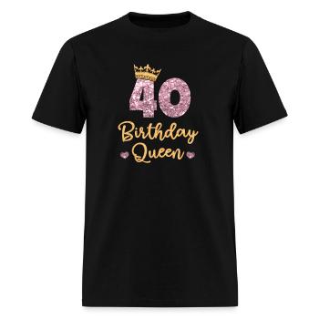 40 Queen 40 Years - Men's T-Shirt - black - Front - Jose (178cm)