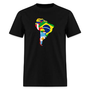 Latin South America Continent Map Flags - Men's T-Shirt - black - Front - Jose (178cm)