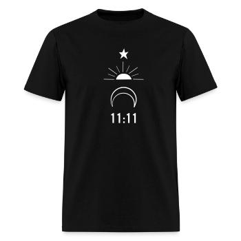 Eleven Eleven 1111 Manifestation ritual Moon - Men's T-Shirt - black - Front - Jose (178cm)