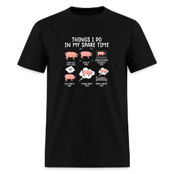 Pig For Pig For Pig Farm - Men's T-Shirt - black - Front - Jose (178cm)