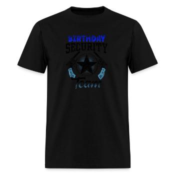 Security Team Job Guard Bouncer Door - Men's T-Shirt - black - Front - Jose (178cm)