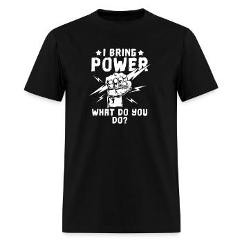 Electrician - Electrical Engineer Construction - Men's T-Shirt - black - Front - Jose (178cm)