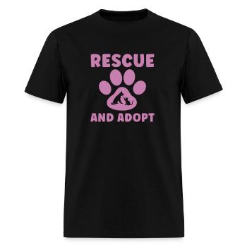 Rescue And Adopt Animal Rescue Shelter - Men's T-Shirt - black - Front - Jose (178cm)