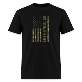 Best Godfather Ever Camo American Flag For - Men's T-Shirt - black - Front - Jose (178cm)
