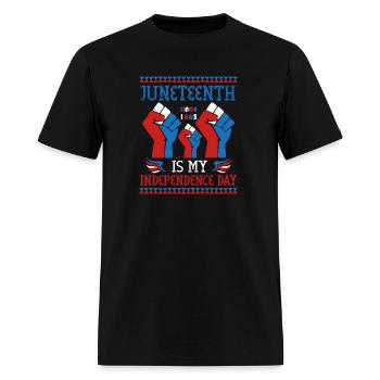 Juneteenth Is My Independence Day Since 1865 Red - Men's T-Shirt - black - Front - Jose (178cm)