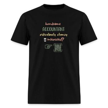 Handsome Accountant & Ridiculously Clumsy T-Shirt - Men's T-Shirt - black - Front - Jose (178cm)