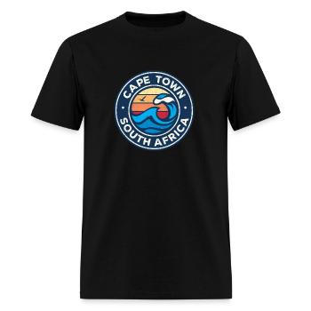 Cape Town South Africa Nautical Waves - Men's T-Shirt - black - Front - Jose (178cm)