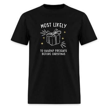 Most Likely To... Funny Family Christmas - Men's T-Shirt - black - Front - Jose (178cm)