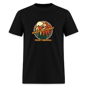 Harpers Ferry West Virginia Mountain Hiking - Men's T-Shirt - black - Front - Jose (178cm)
