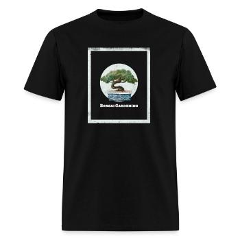 bonsai gardening, gardening, bonsai, bonsai tree , - Men's T-Shirt - black - Front - Jose (178cm)
