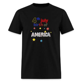 birth of america - Men's T-Shirt - black - Front - Jose (178cm)