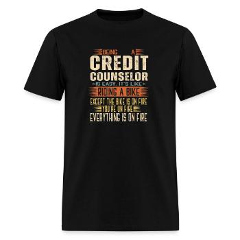 Being a Credit Counselor is Easy. It's like Riding - Men's T-Shirt - black - Front - Jose (178cm)