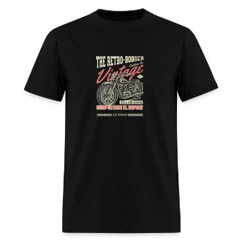 The Retro-Bobber: Chop it, Ride it, Repeat - Men's T-Shirt - black - Front - Jose (178cm)