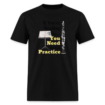 Clarinet Practice - Men's T-Shirt - black - Front - Jose (178cm)