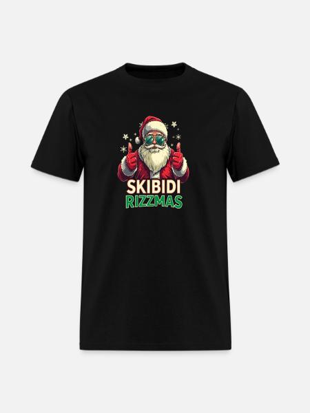 Skibidi Rizzmas Christmas Santa Claus Charismas - Men's T-Shirt - black