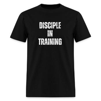 Disciple in training barbell Christian - Men's T-Shirt - black - Front - Jose (178cm)