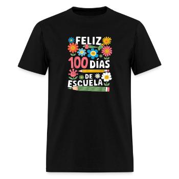 Feliz 100 Días de Escuela Flores y Lápices - Men's T-Shirt - black - Front - Jose (178cm)