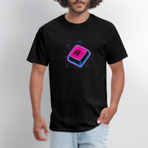 Neon Pixel A Key - Men's T-Shirt