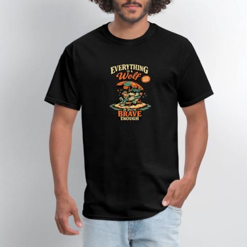 Everything Is A Wolf – Retro Chill - Men's T-Shirt