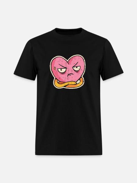 Disgusted Heart - Men's T-Shirt - black