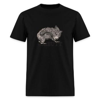 WomBUTT scratching - Men's T-Shirt - black - Front - Jose (178cm)