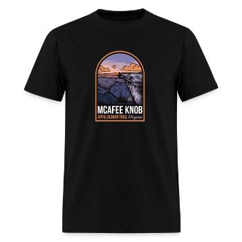 McAfee Knob Appalachian Trail - Men's T-Shirt - black - Front - Jose (178cm)