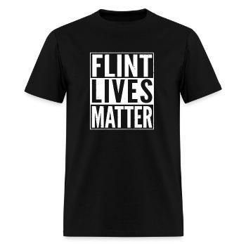 Flint lives matter vintage distressed prot - Men's T-Shirt - black - Front - Jose (178cm)