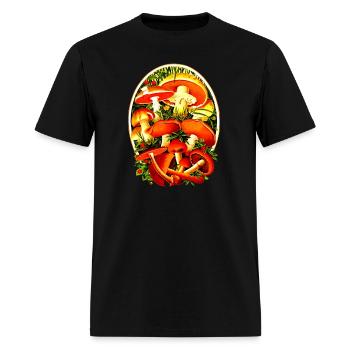 mushroom collage - Men's T-Shirt - black - Front - Jose (178cm)