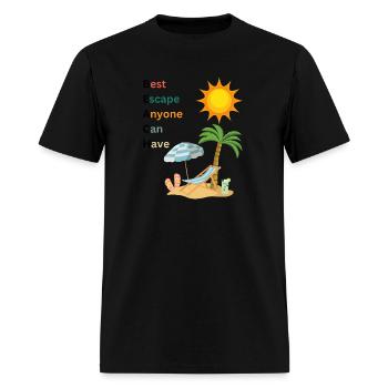 Beach Acronym - Men's T-Shirt - black - Front - Jose (178cm)