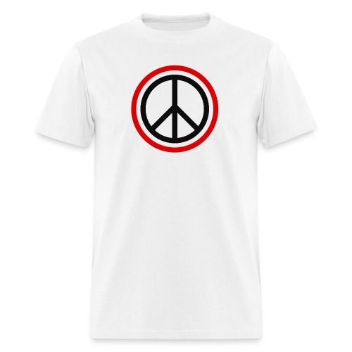 Peace Sign | Black White and Red - Men's T-Shirt