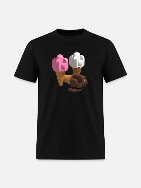 Brick Ice cream - Men's T-Shirt - black