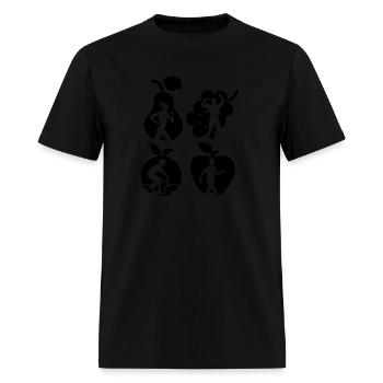 Healthy fruit dietician shadow - Men's T-Shirt - black - Front - Jose (178cm)