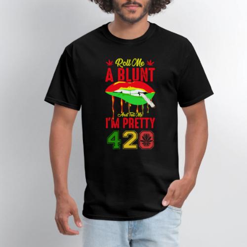 Pleasant 420 Smoke a Blunt Weed Marijuana Design - Men's T-Shirt