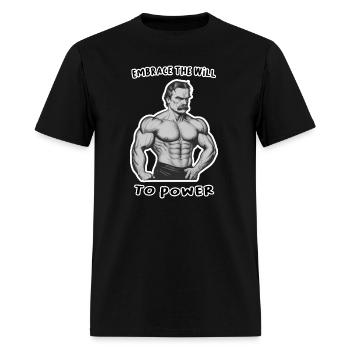 Nietzsche The Bodybuilder Philosopher - Men's T-Shirt - black - Front - Jose (178cm)