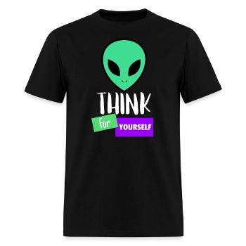 Think For Yourself - Men's T-Shirt - black - Front - Jose (178cm)