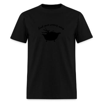 soak your worries away - Men's T-Shirt - black - Front - Jose (178cm)