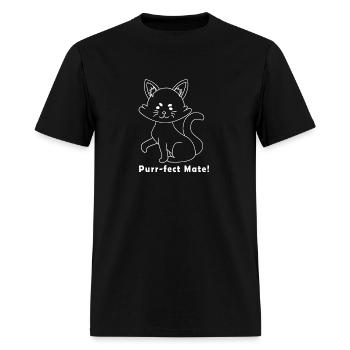 Purr-fect Mate! - Men's T-Shirt - black - Front - Jose (178cm)