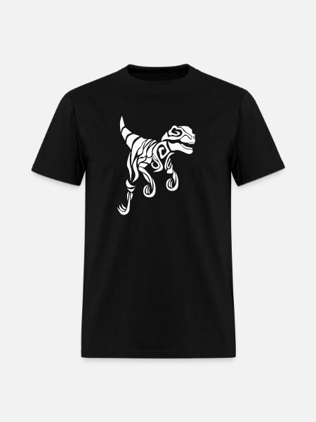 White Ghost Raptor - Men's T-Shirt - black