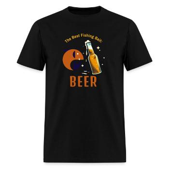 The Best Fishing Bait, Beer - Men's T-Shirt - black - Front - Jose (178cm)