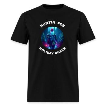 Huntin for Holiday Cheer Camo Santa - Men's T-Shirt - black - Front - Jose (178cm)